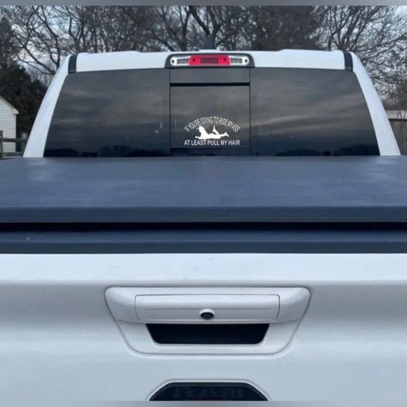Funny Country Cowgirl Trucker Pull My Hair Ride My @** Car Decal Window Sticker - Picture 5 of 9